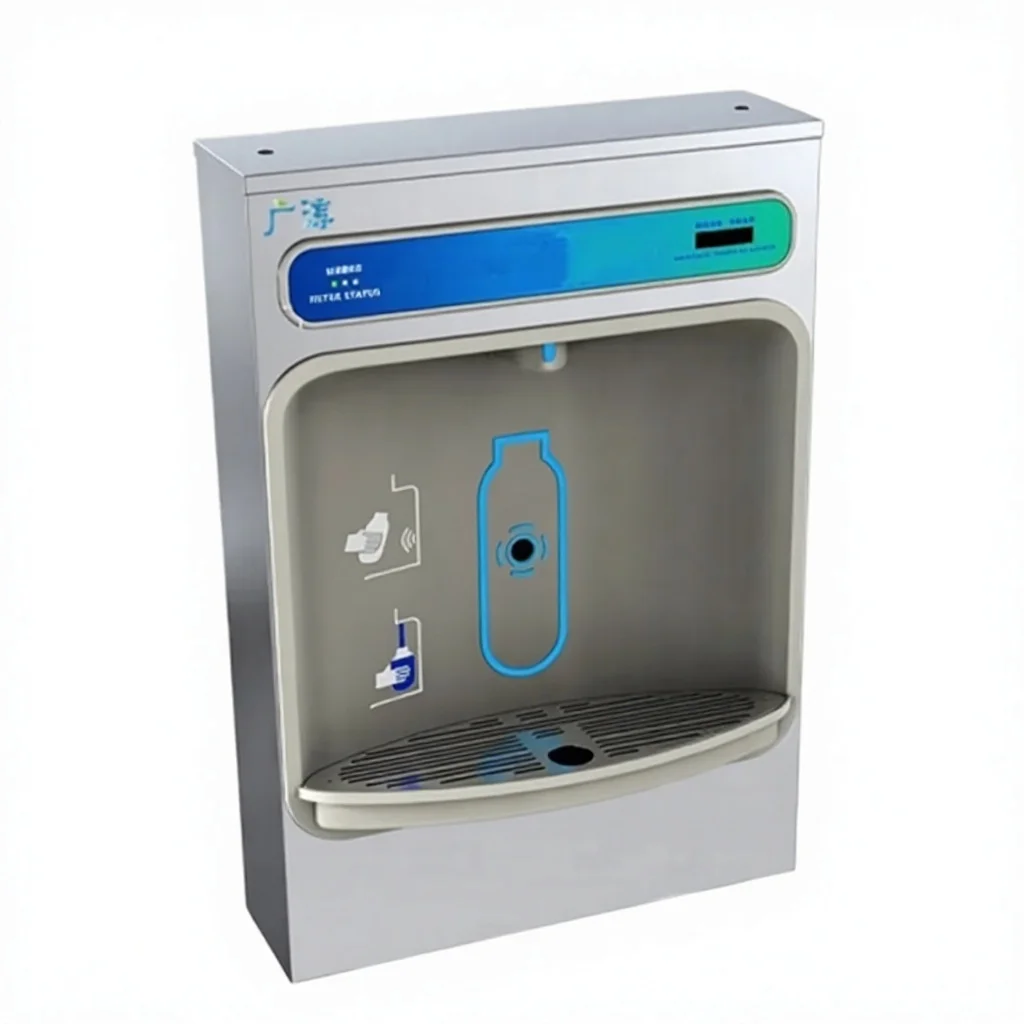 Wall Mounted Outdoor Stainless Steel Electric Water Dispenser Cooler with Bottle Filling Station Drinking Machine view 4