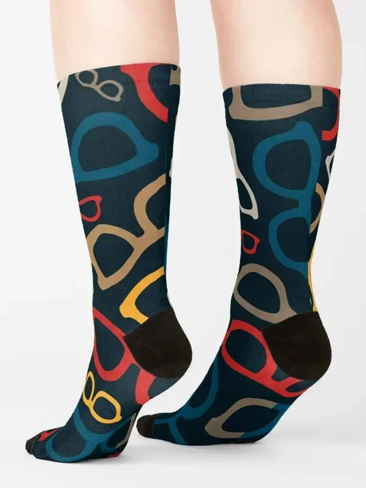 Colorful Smart Glasses Pattern Socks ankle sport funny gifts set Women's Socks Men's