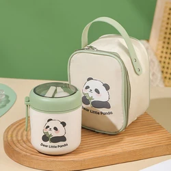 Cute Panda Insulated Breakfast Cup Vacuum Insulated Lunch Box Soup Cup Portable Breakfast Porridge Cup With Lid Sealed Soup Bowl