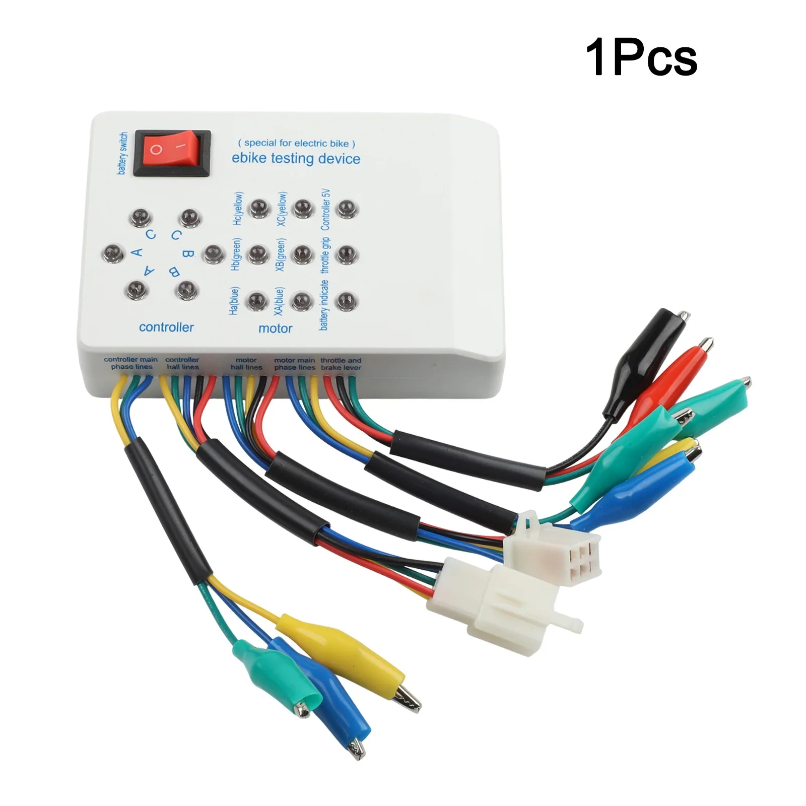 Electric Vehicle Brushless Motor Controller Tester 24V-72V Phase Angle Hall Sensor Detector For E-Bike Scooter Diagnostic Tool