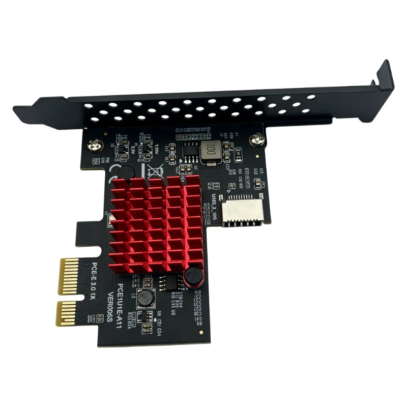 NEW PCI-E Type E Expansion Card PCI Express 3.0 1X To Type-E Controller ASM3142 Chip for Desktop Front Panle Type C Add On Cards