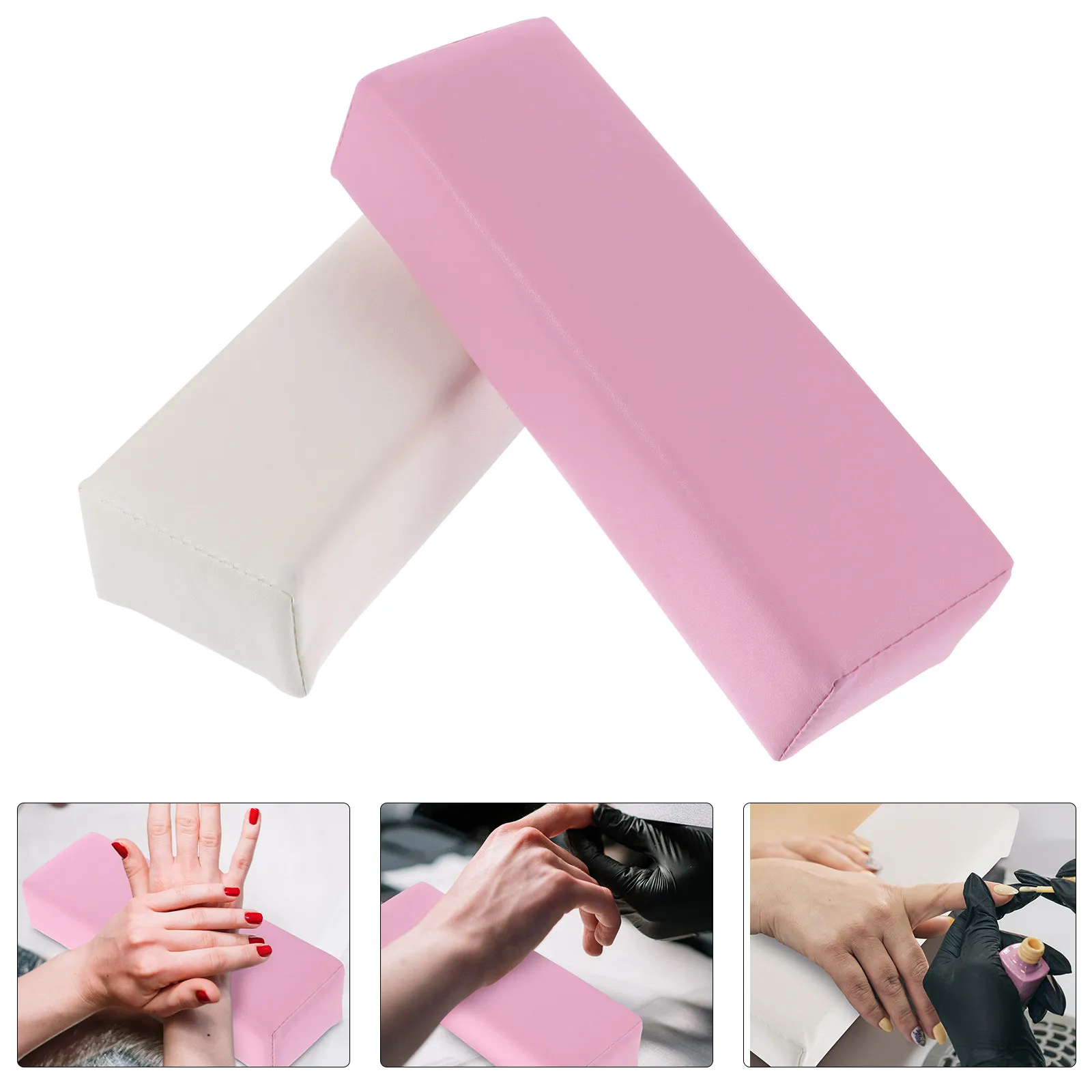 2Pcs High-Density Manicure Hand Rests Nail Art Hand Pillow with Enhanced Stability Comfortable Armrest for Nail Techs