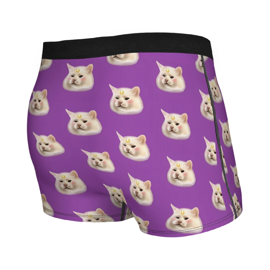 Cat Meme Funny Smudge the Salad as Artemis from Sailor Moon Underpants Homme Panties Male Underwear Comfortable Shorts Boxer