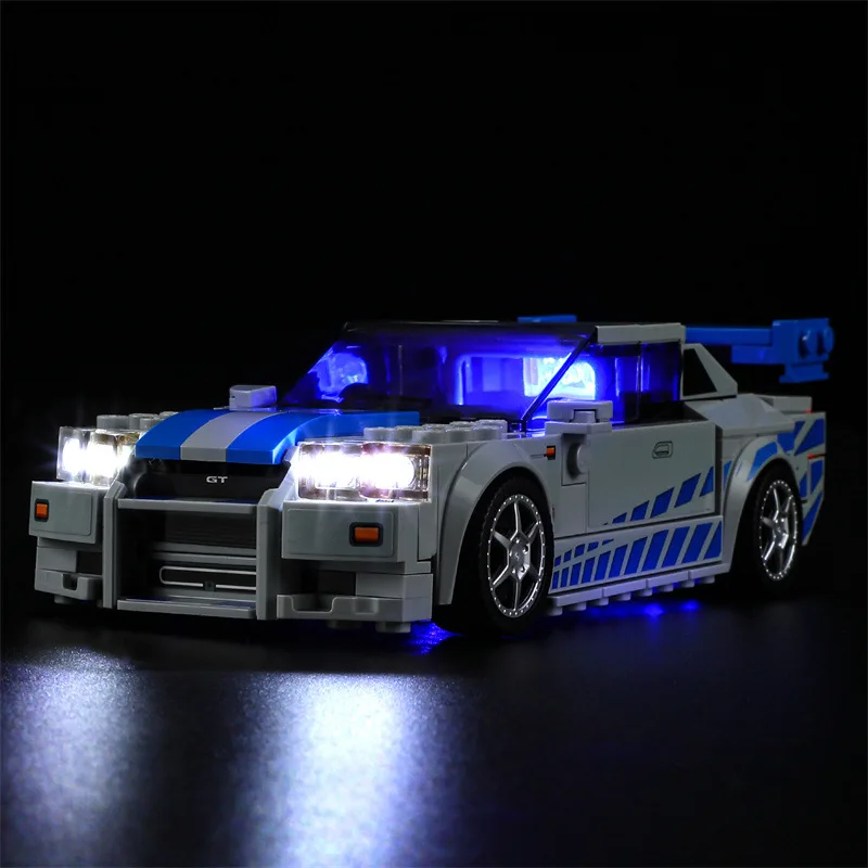 DIY LED Light Kit For LEGO 76917 Speed Champions Skyline GT-R Car  (Only LED Light,Without Blocks Model)