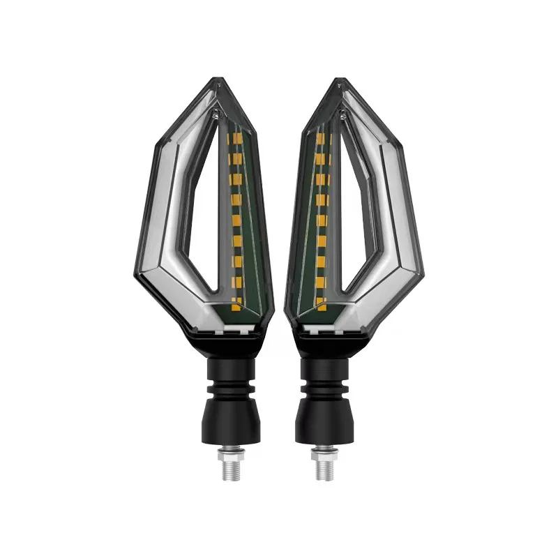 Pair of Universal LED Motorcycle Turn Signal Lights 12V IPX-6 Waterproof Daytime Running Light Indicators