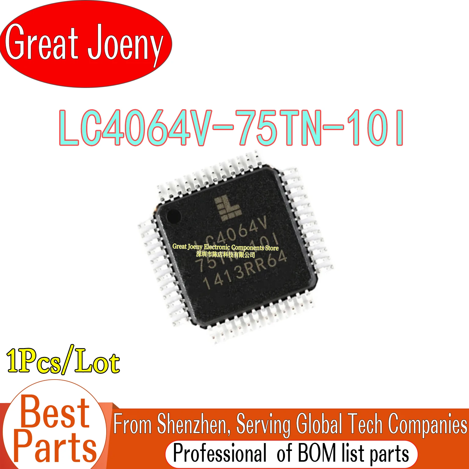 

100% New Original LC4064V LC4064V-75TN-10I LC4064 IC Chipset TQFP-48