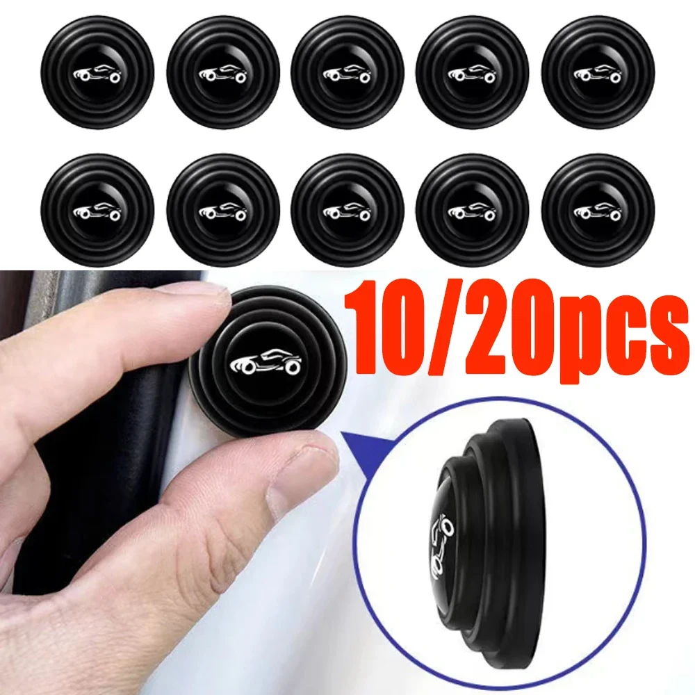 แผ่นซิลิโคนกันกระแทกประตูรถยนต์ 20/30 ชิ้น แผ่นกันเสียงท้ายรถแบบหนา สติ๊กเกอร์กันรอยขีดข่วน