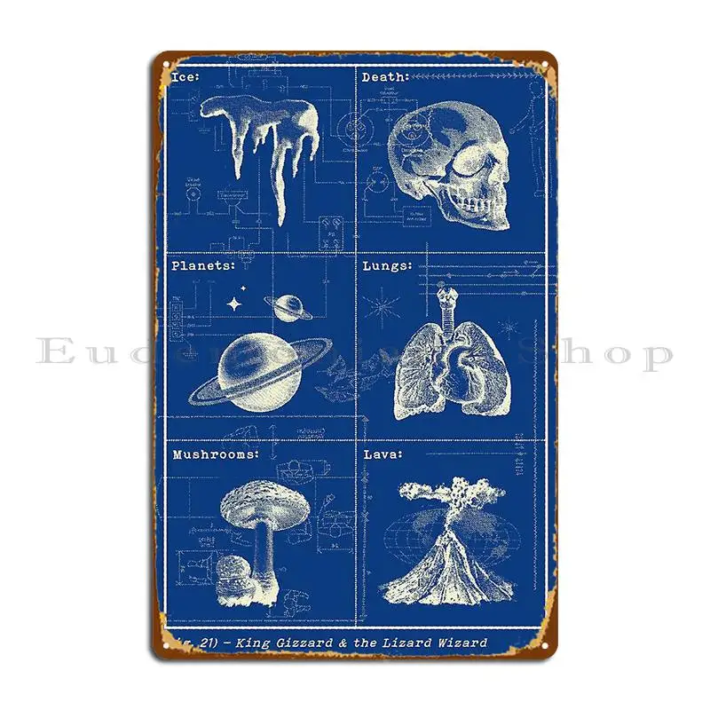 Ice Death Planets Lungs Mushrooms And Lava Metal Sign Cinema Decoration Customize Home Home Tin Sign Poster