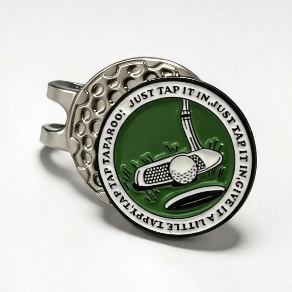 Taparoo Golf Label with Magnetic Cap Clip – funny, durable metal marker for golfers. Perfect gift for men & women!