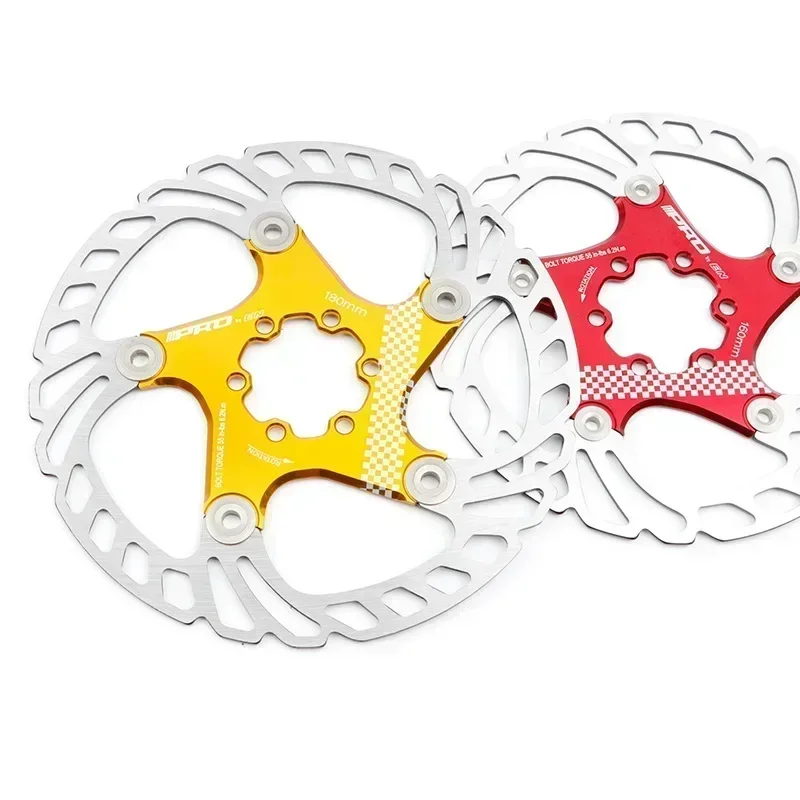 IIIPRO Fiets disco 203 140 160 180 mm 6-gaats schijfremschijven met rotorschroef Geschikt voor Shimano hydraulische schijfrem