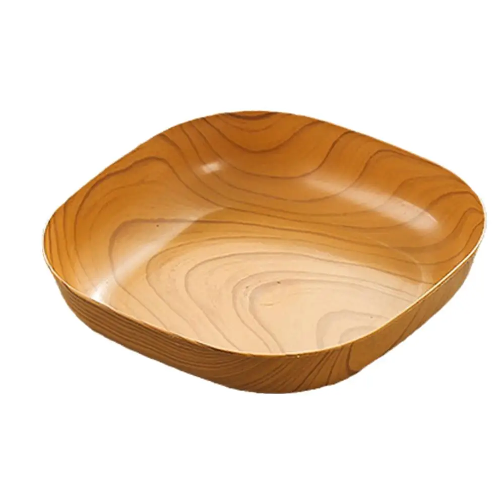 Kunststoffschale im japanischen Stil, multifunktional, einfache Nachahmung von Holzmaserung,