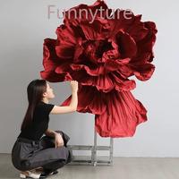 Rose Wedding Decorative Artificial Flowers Giant Handmade Paper Rose for Wall Decoration Custom Background Window Display