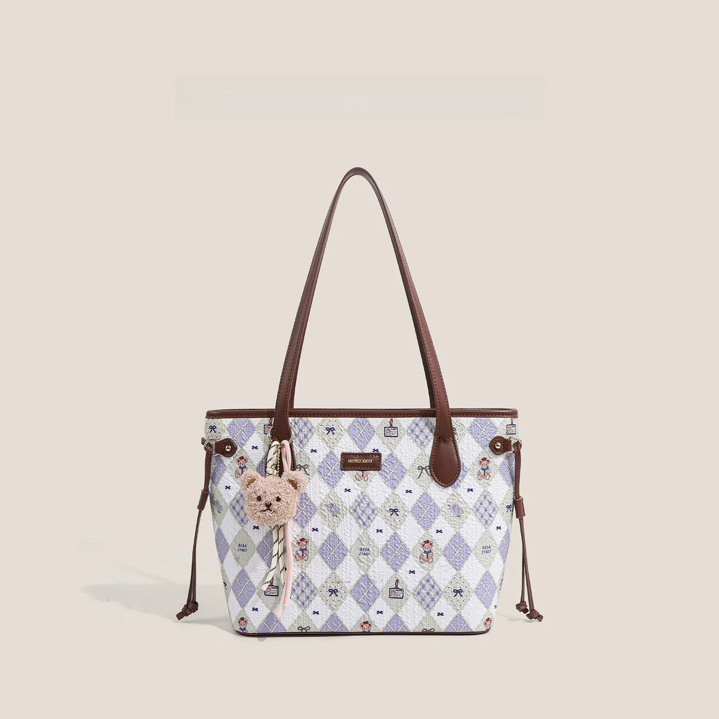 

Casual Large Capaci Plaid Tote Bag Women's Underarm Bag Charliekell 2025 New Faion Simple Sle op Bag ape