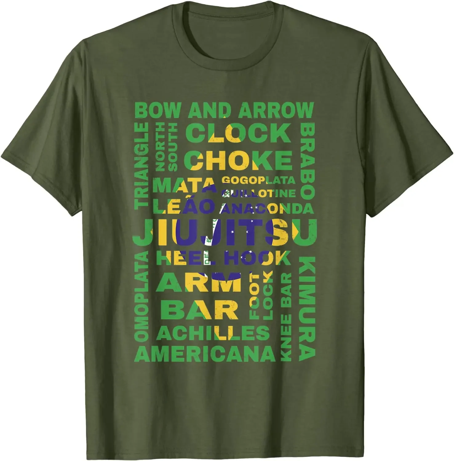 Brazilian Jiu Jitsu Techniques Guide Brazil Flag T-Shirt 100% Cotton O-Neck Short Sleeve Summer Casual Mens T-shirt Streetwear