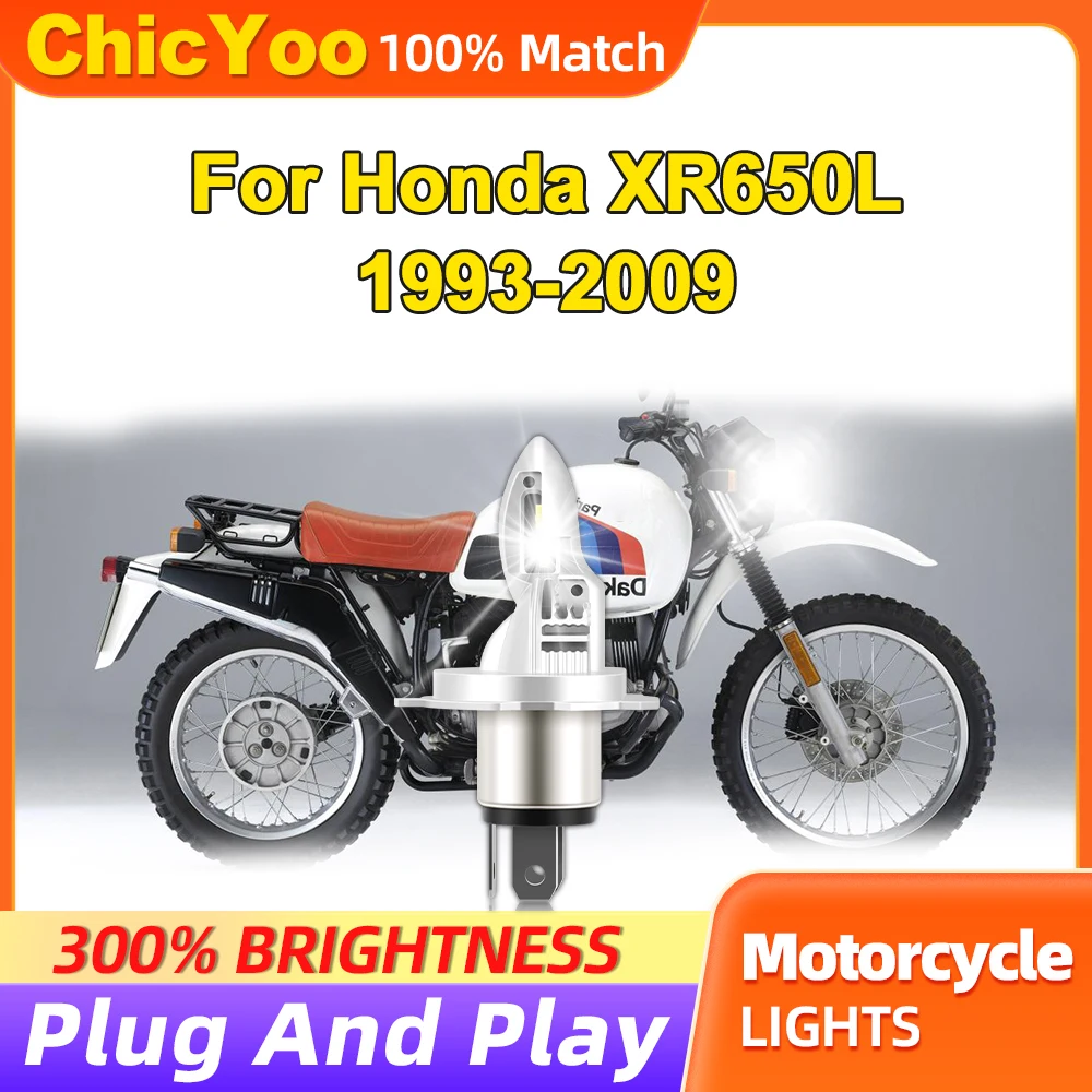 Motorcycle LED Headlight Blub 10000LM Super Bright Moto Light 6000K White For Honda XR650L 1993-2004 2005 2006 2007 2008 2009