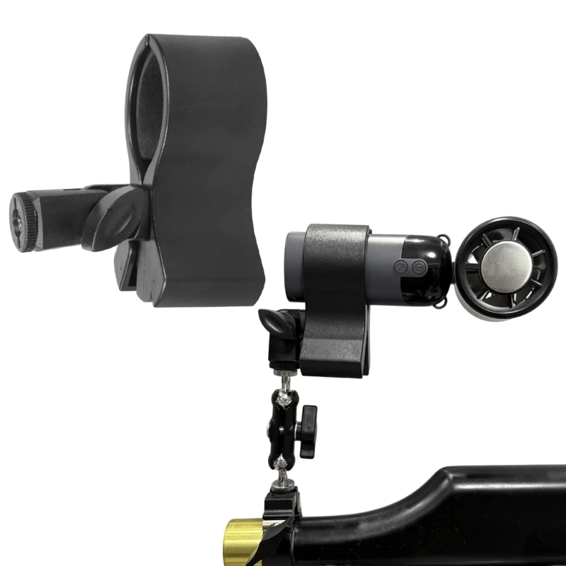  Plastic Microphones Clip Holder NonSlip Sponges Interior w/ Screw for Secure Grip
