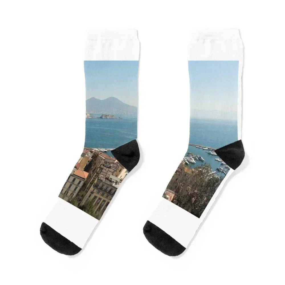 

Naples - Italy Socks bright garter sport retro loose Socks For Girls Men's