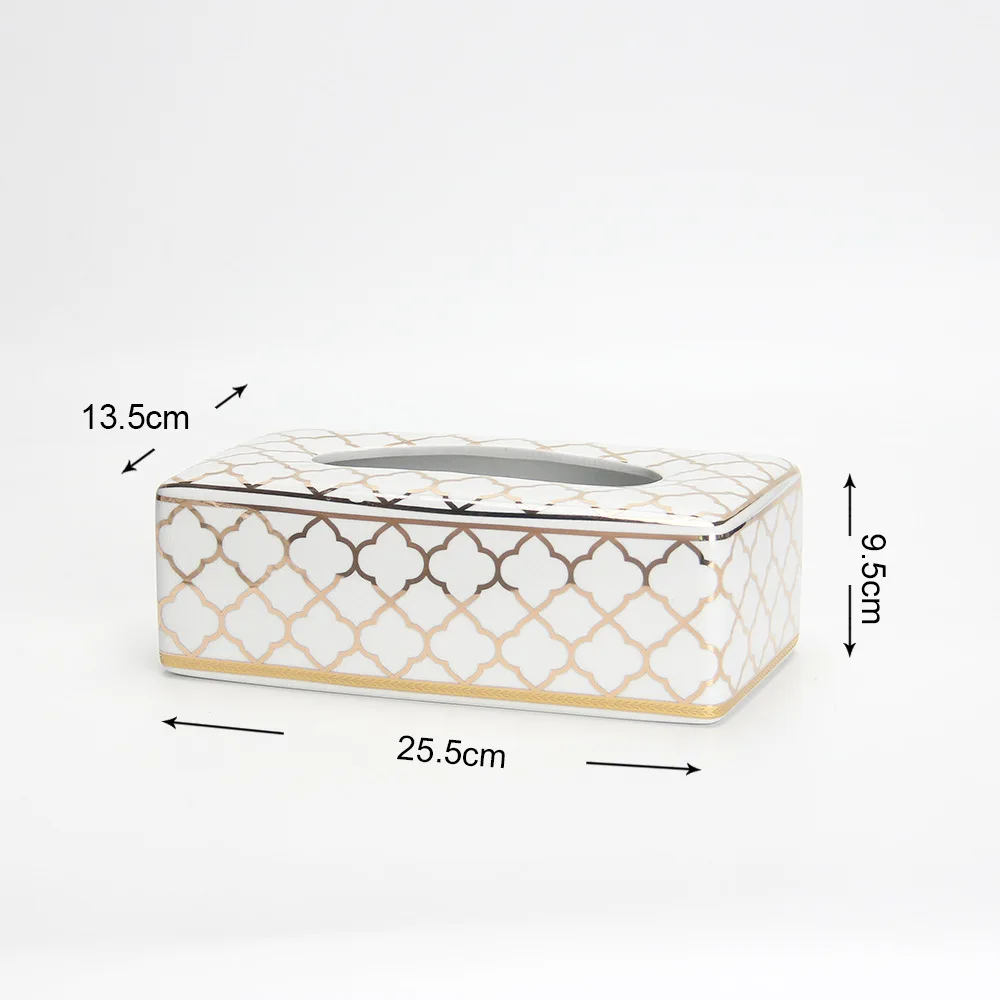 European style ceramic tissue box, living room decoration, paper drawer, creative European style luxury living room, tea table,