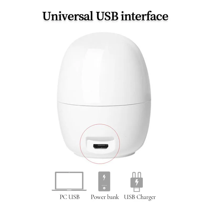 เครื่องเป่าเล็บโคมไฟ USB UV LED 6W มินิไข่สีชมพูแมว Designs Drying Timing เล็บ Fast แห้ง Curing เล็บเครื่องสําหรับเจล