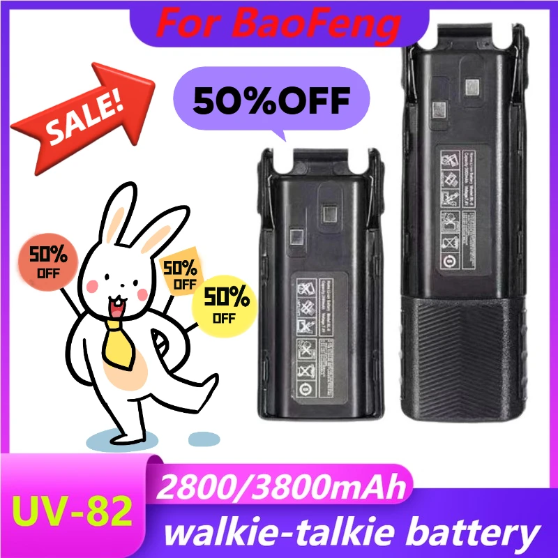 

For Baofeng UV-82 Lithium-ion Battery Type-C Charger 2800/3800mAh BL-8