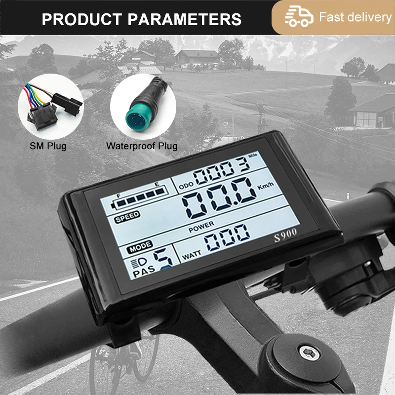 Elektro fahrrad s866 Display s900 ukc1 m3 m5 LCD-Bildschirm mit sm/wasserdichtem Stecker passend zu jn Controller Fahrrad zubehör