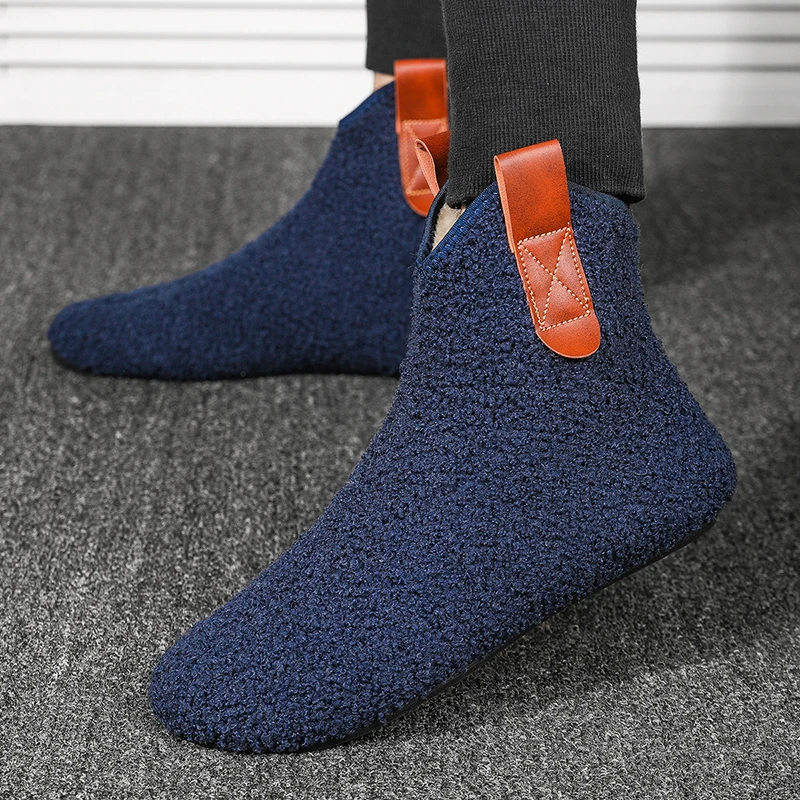 MAEDEF Herren Baumwolle Schuhe Männliche Hausschuhe Männer Hause Schuh Dünnen Boden Weichen Bequemen Plüsch Casual Schuhe Weiche Warme Slipper Mann Schuhe