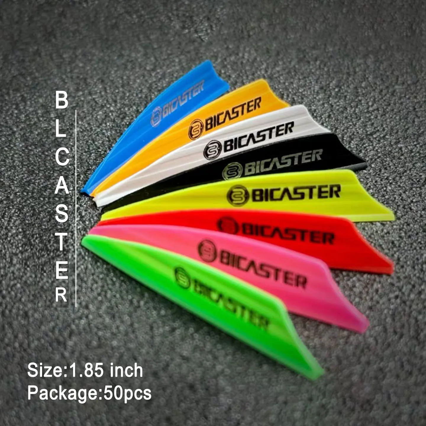 50pcs BICASTER 1.85Inch TPU Arrow Feather Plastic Air Tank shiled Arrow Vans for Arrows DIY Archery Shooting Hunting Accessory