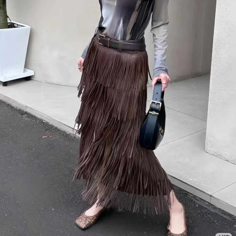 Luxury Fashion Temperament Straight Skirt Light High Sense Elastic Waist