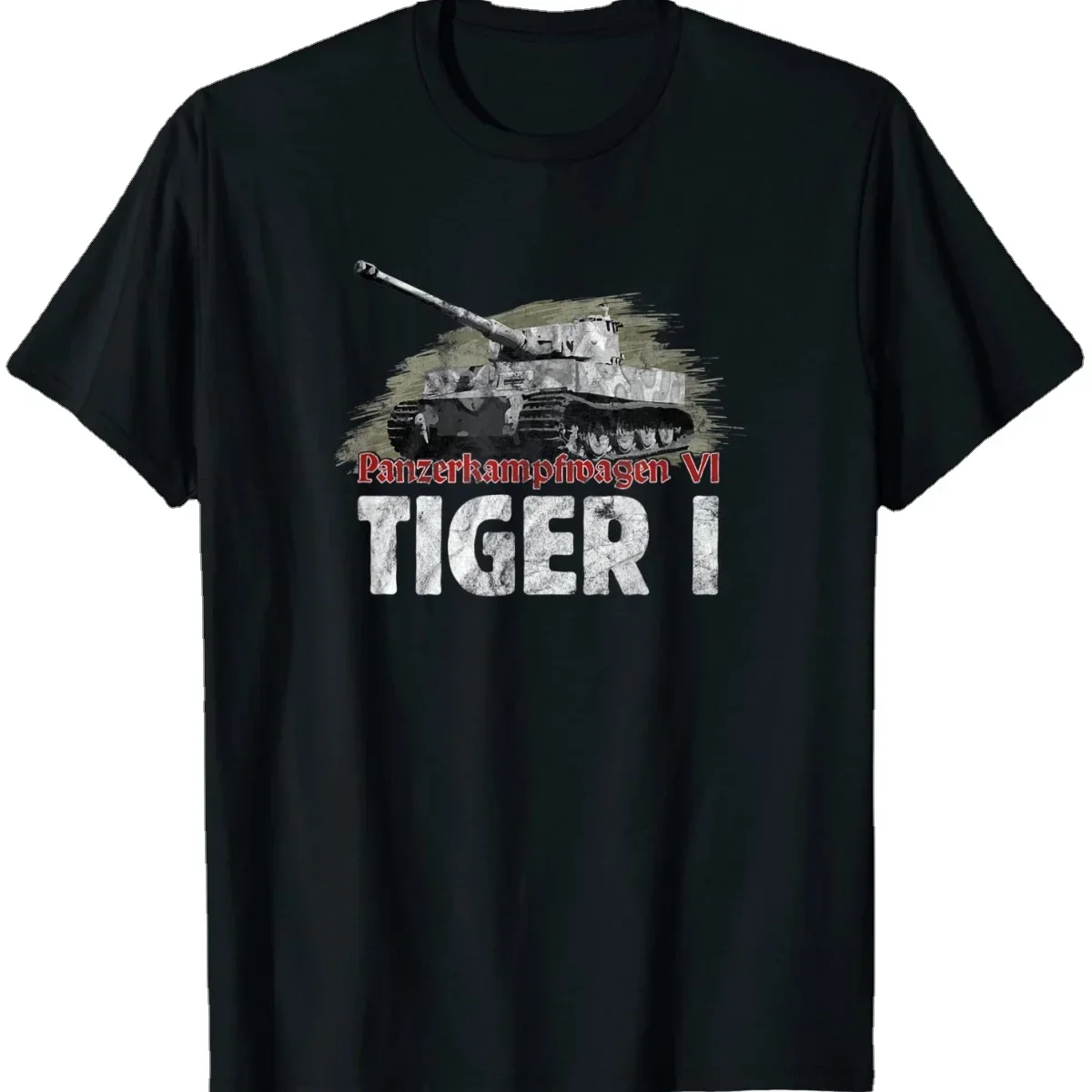 Army Panzer Tiger I Tank T-Shirt 100% Cotton O-Neck Short Sleeve Summer Casual Mens T-shirt Streetwear