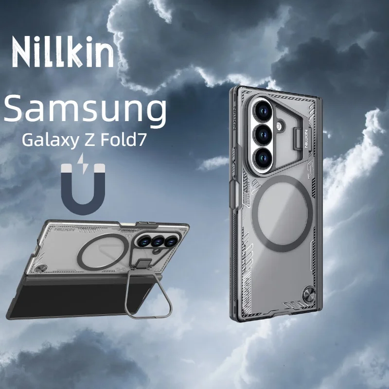 

Nillkin MagSafe Case For Samsung Galaxy Z Fold 7 Fold7 5G Magnetic Shockproof Cover With Lens Holder
