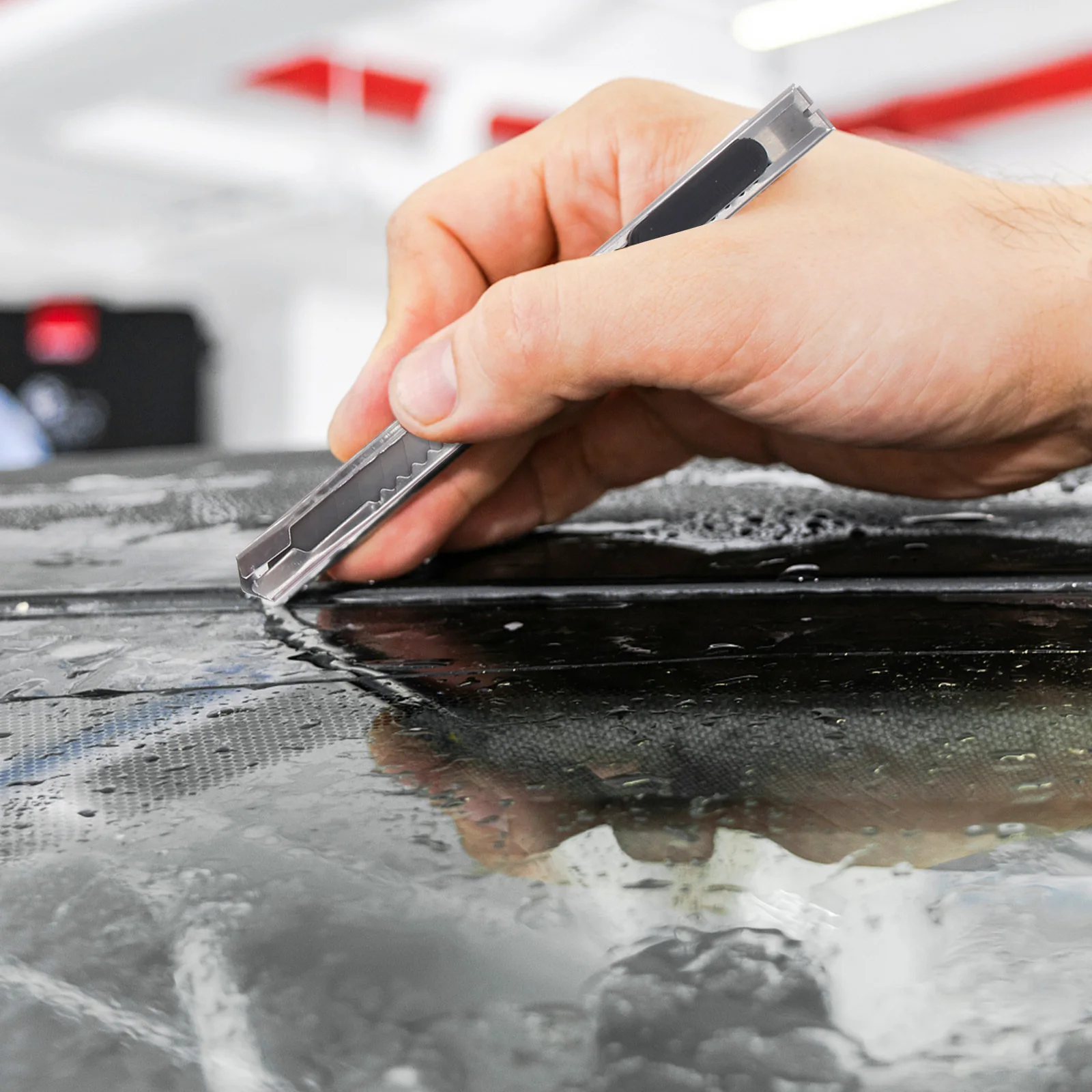 

Набор из 15 профессиональных инструментов для тонировки окон автомобиля, для нанесения и установки пленки, с ракелью, скребком, резаком и сменными лезвиями