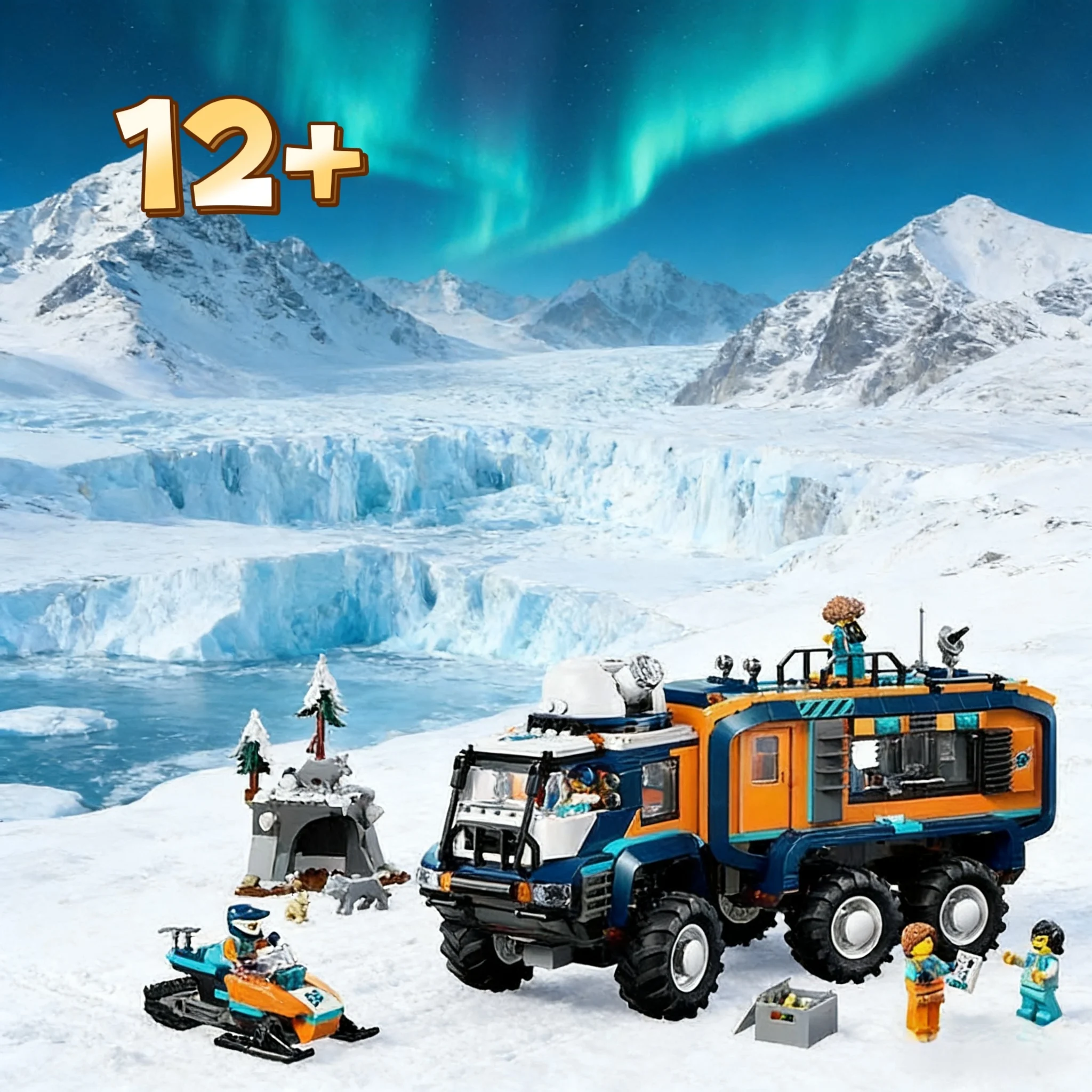 

Новый конструктор 60471 City Arctic Explorer Science Lab Truck с 5 минифигурками и 3 фигурками волков, 1064 детали