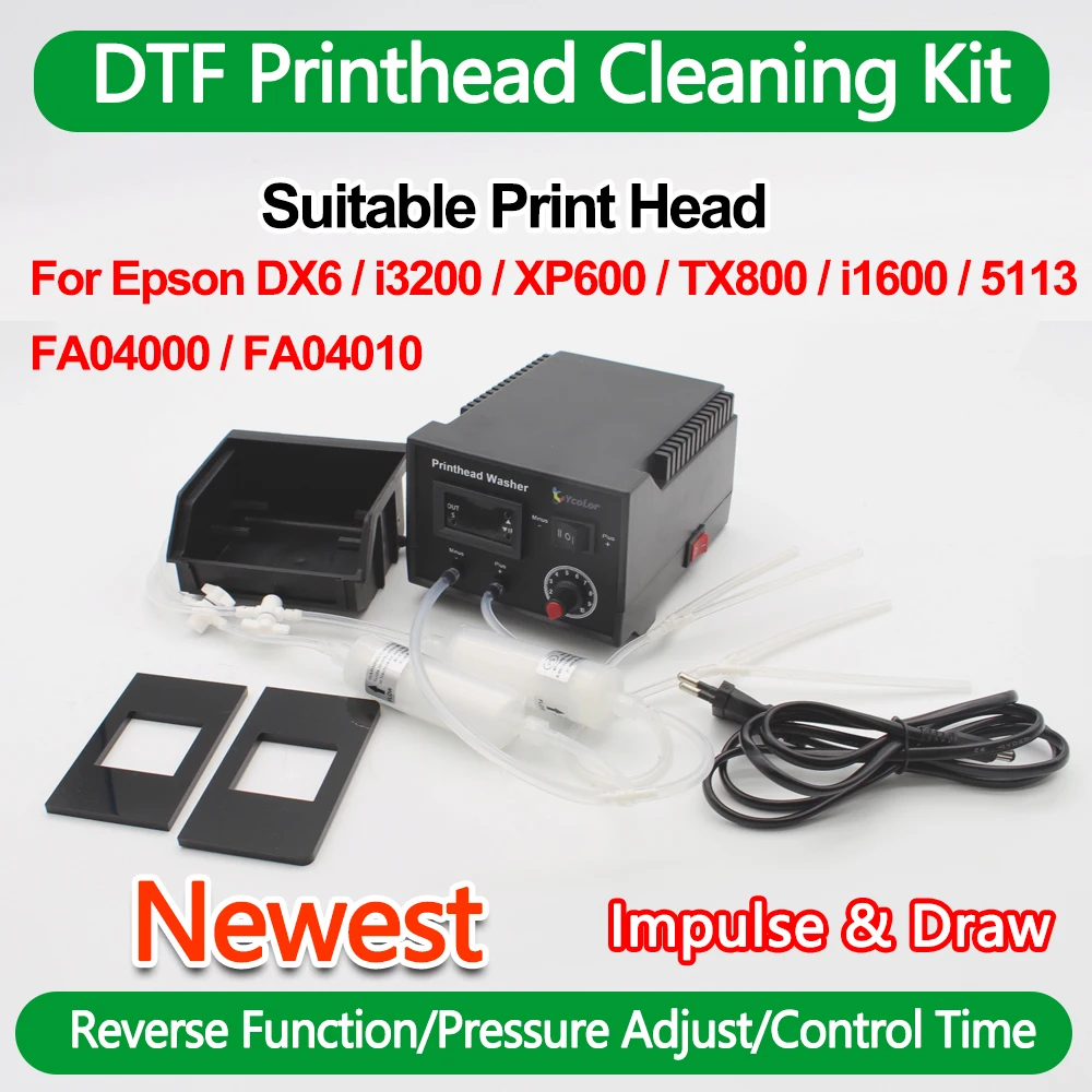 L1800 DTF Printhead Washer Cleaner For Epson DX6 i3200 XP600 TX800 i1600 5113 FA04000 FA04010  L3150 Print Head Unclog Unblock