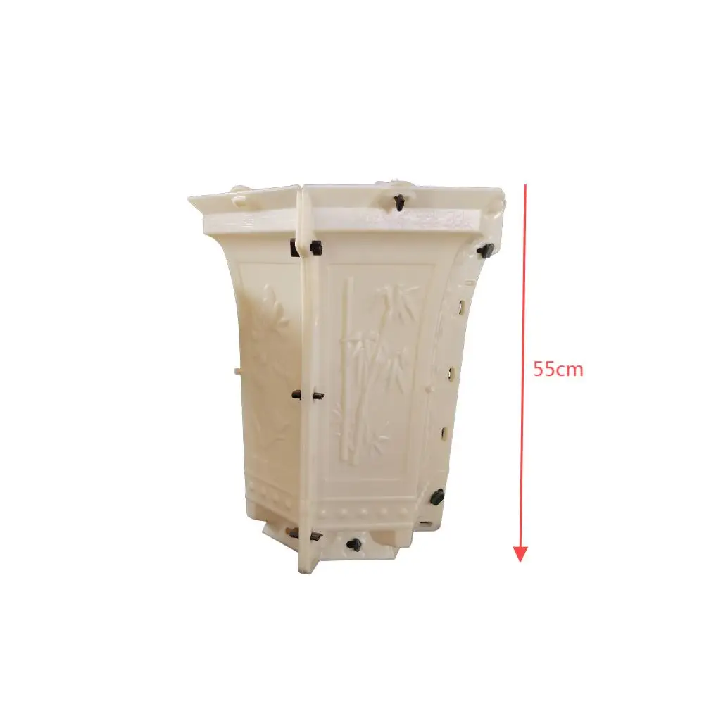 h55cm Chinese style hexagonal Flower pot molds for concrete planters molds plastic for garden