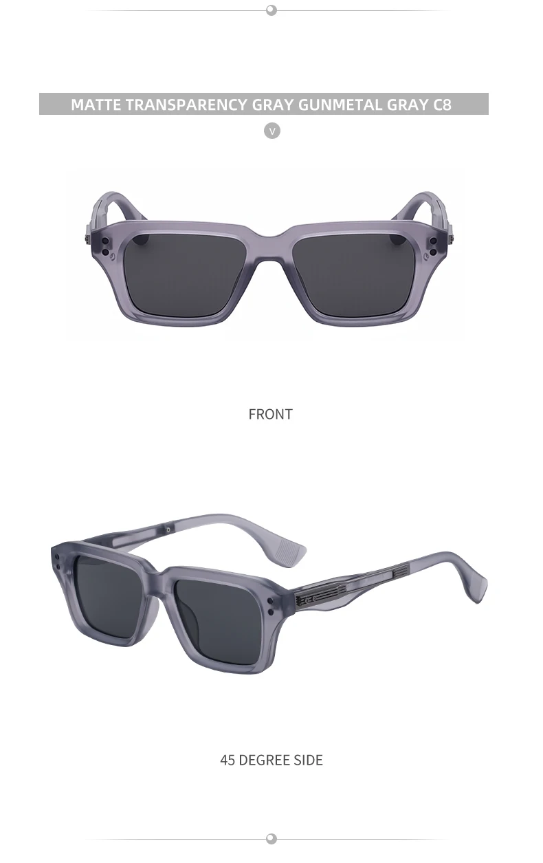 Retro Polarisierte Quadratische Punk Sonnenbrille Männer 2026 Luxus Marke Designer Klassische Fahren Schild Sonnenbrille für Männliche Shades UV400 – Detail 22