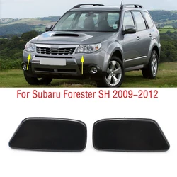 2PCS For Subaru Forester SH 2009-2012 Front Bumper Headlight Headlamp Washer Spray Jet Nozzle Pump Cover Cap Lid Unpainted