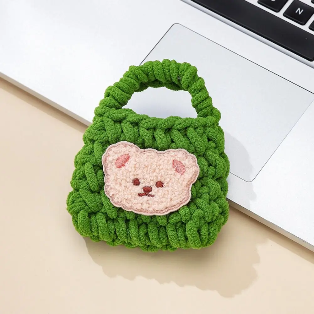 

Plush Earphone Bear Bag Shell Knitting Bluetooth Headset Earphone Case Fluffy Soft for AirPods 1 2 Pro/Airpods 3 Pro2