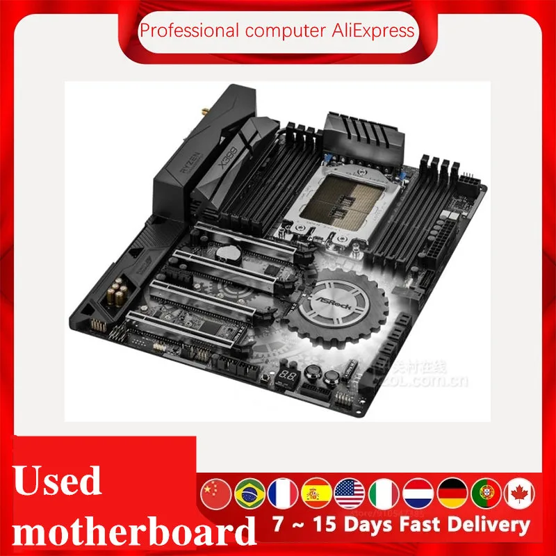 For ASRock X399 Taichi Socket TR4 DDR4 For AMD X399 SATA3 USB3.0 Original Desktop Used Mainboard