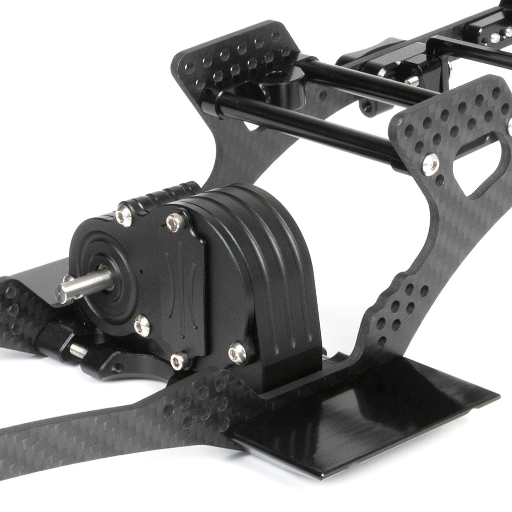 Rcgosfollow LCG Chassis Kit telaio in fibra di carbonio Rail V2 Gearbox per 1/10 RC Rigs Crawler SCX10 Capra TRX4 centro inferiore Kit fai da te