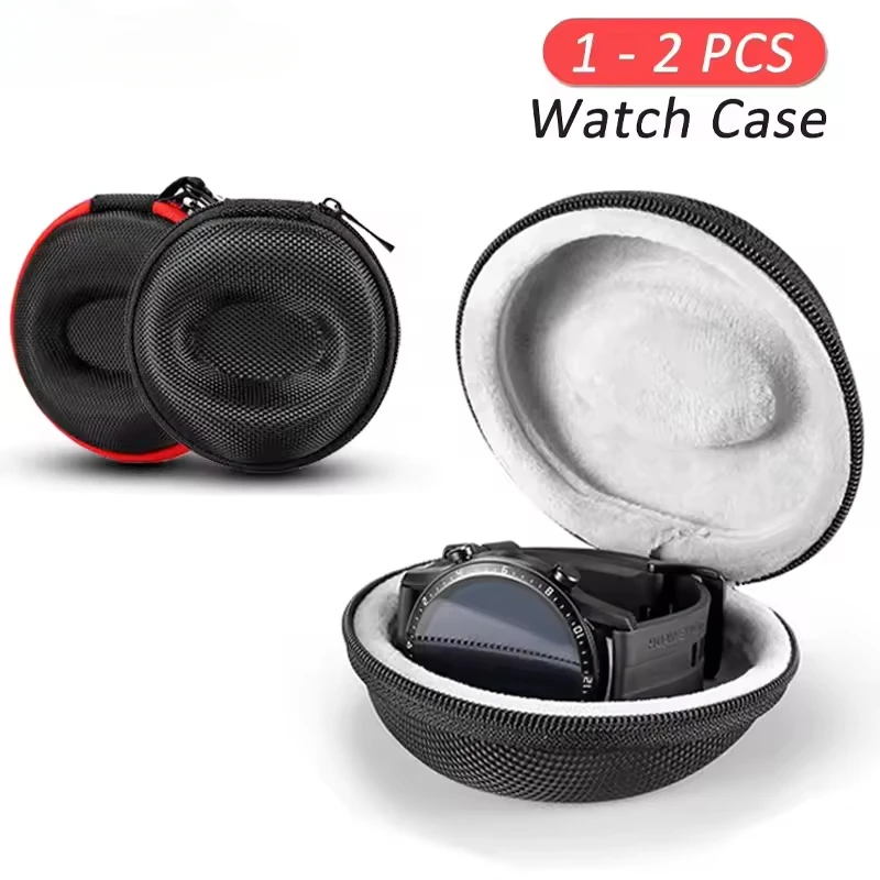 1-2Pc Travel Case Portable Storage Box For Single Watch Shock And Impact-resistant For Wristwatches Smart Watches Watch Storage