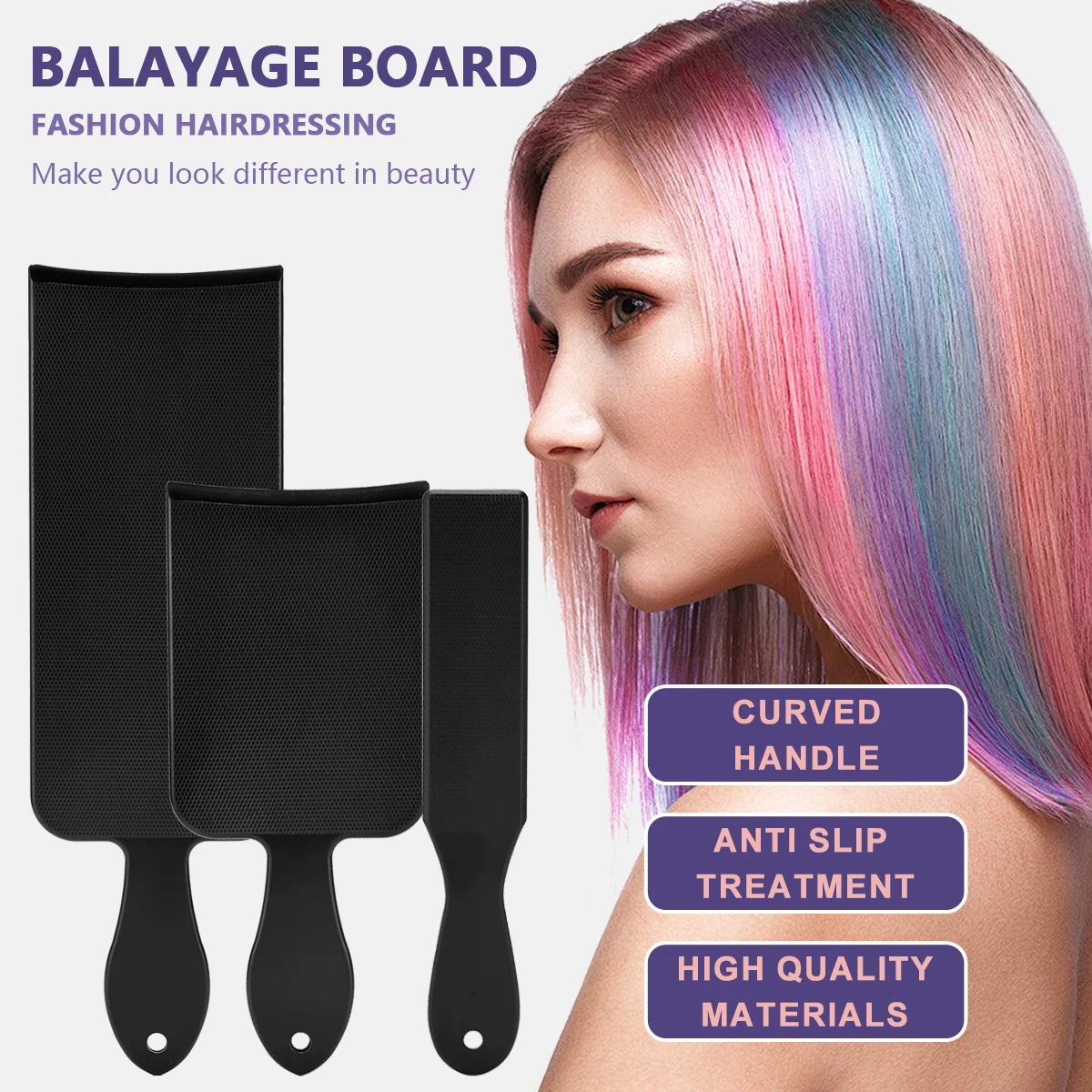 

Hair Dye Coloring Board Professional Hair Salon Ergonomic Highlighting Paddle Styling Tool for Hairdresser Barber Accessories