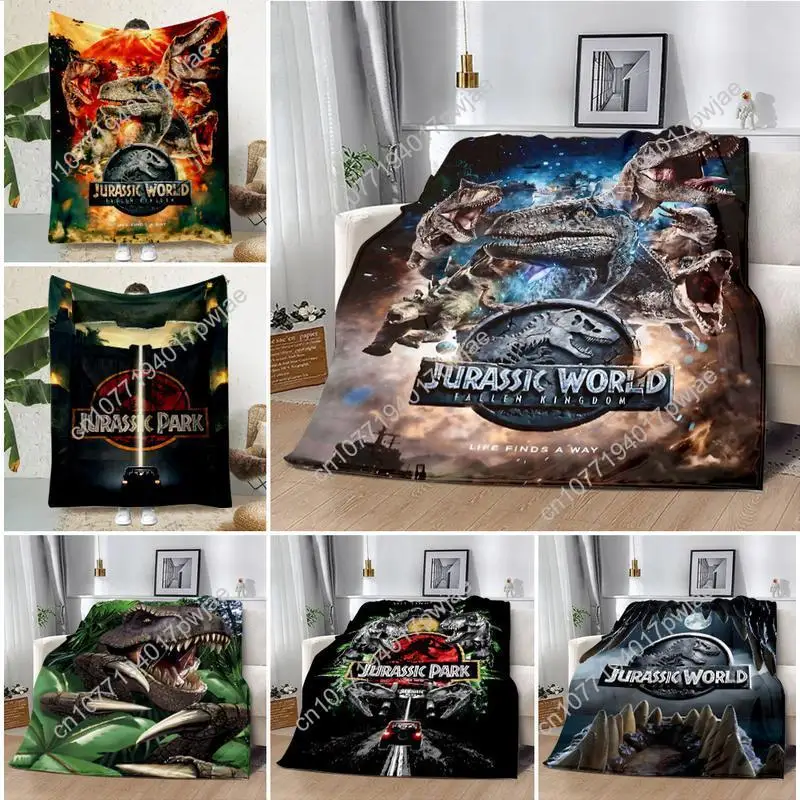 

Jurassic Dinosaur Park World Printed Blanket Picnic Blankets Warm Blanket Soft and Comfortable Custom blankets