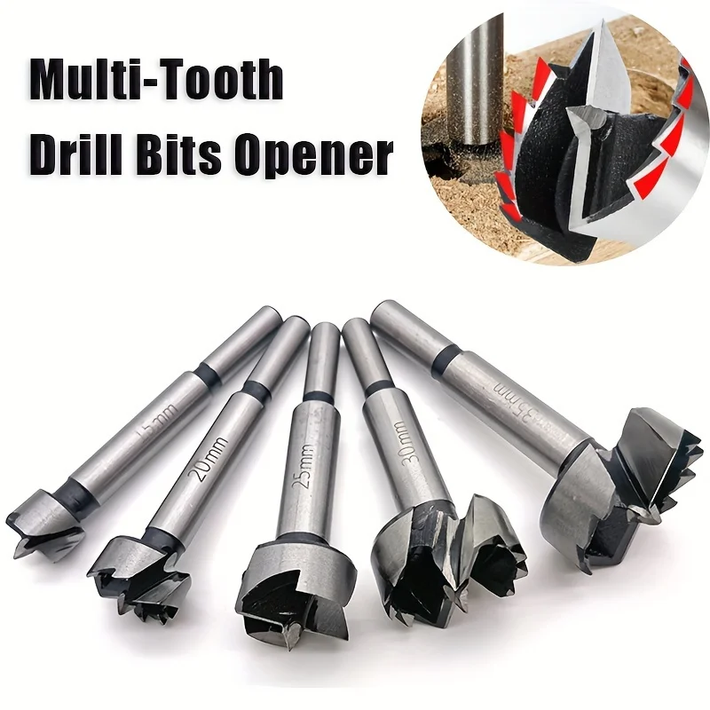 1pc 15/20/25/30/35/54mm Multi-tooth Boring Drill Bits Woodworking Self Centering Hole Saw Wood Cutter Tools