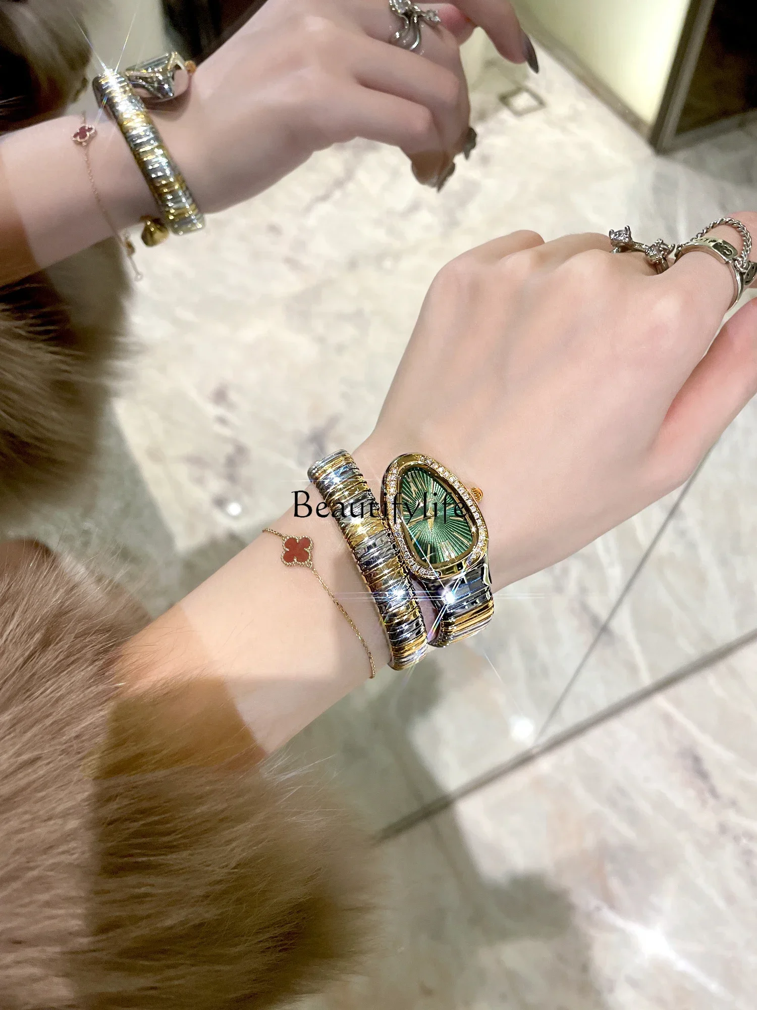 Snake Bracelet Watch Women's Special Interest Light Luxury Mechanical Watch