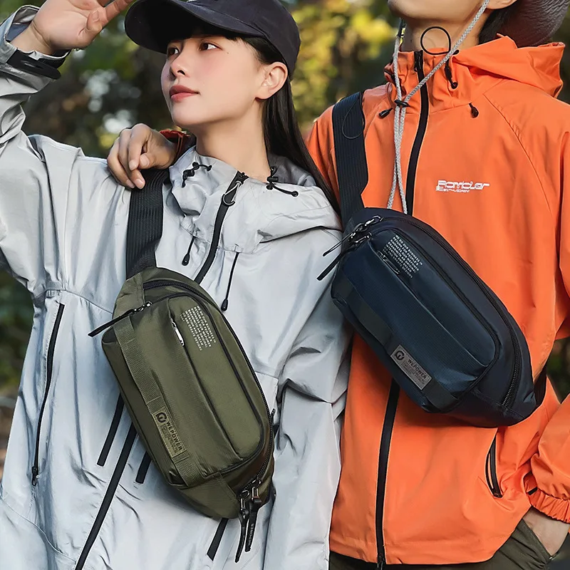 2025 novo pacote de cintura saco fanny packs homens oxford pano viajar correndo casual zíper telefone leve crossbody sacos сумка sacs