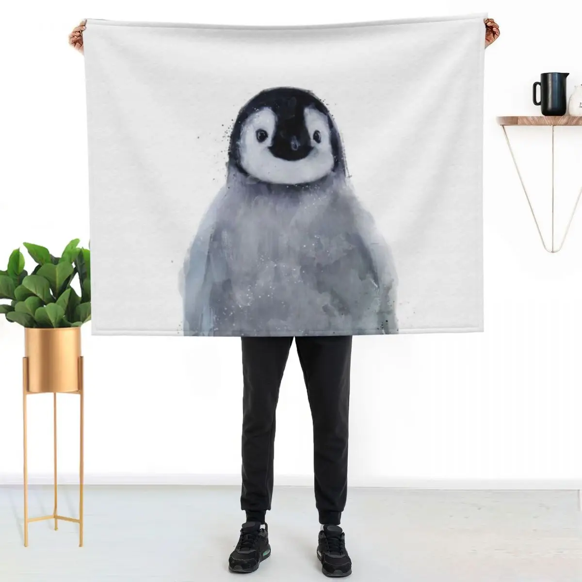 

Little Penguin Throw Blanket Summer Cool Breathable Blanket for Sleeping