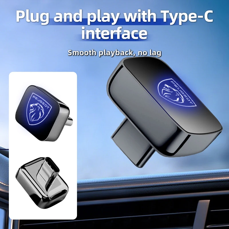 Car Accessories 32/64GB USB/Type-c Flash Drives Mini Memory Stick Plug For Peugeot 2008 3008 307 308 206 207 208 407 508 5008 10