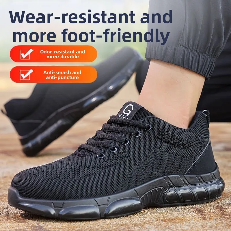 أحذية أمان للعمل رجل الصلب تو لينة سوليد الذكور أحذية رياضية مقاوم للماء تنفس أحذية رياضية مكافحة مقاومة للاهتراء معزول 37-46