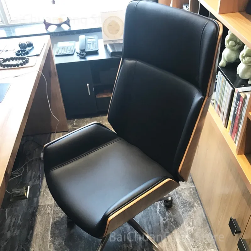 

Simple Nordic Office Chairs Computer Back Leather Lifting Swivel Boss Home Furniture room