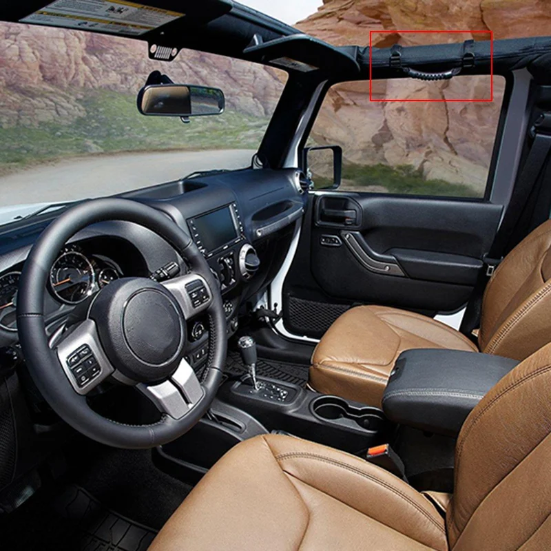 2 قطعة مقبض قبضة ل جيب رانجلر مقابض لفة بار انتزاع مقابض ل جيب رانجلر YJ TJ JK JKU 1987-2020 (أسود) JAS